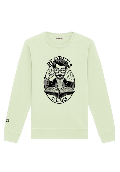 Sudadera hombre algodón orgánico Readers Club- Reader in the club 2