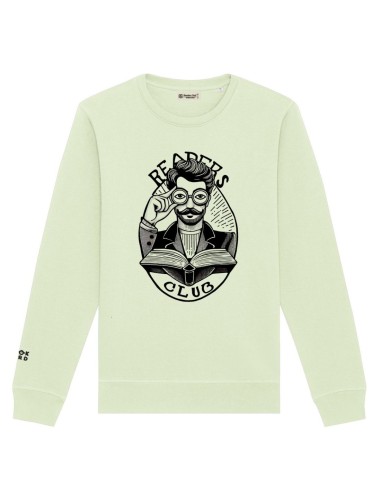 Sudadera hombre algodón orgánico Readers Club- Reader in the club