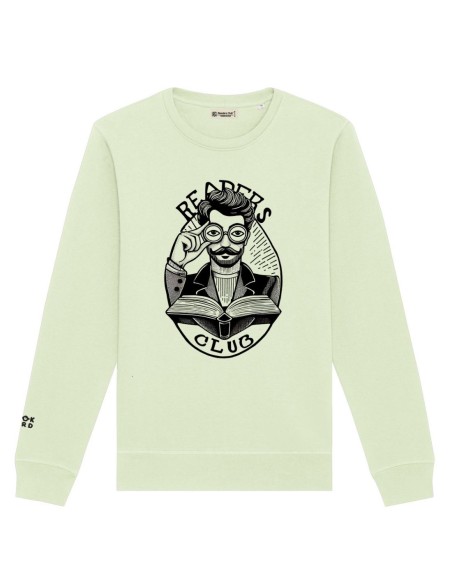 Sudadera hombre algodón orgánico Readers Club- Reader in the club