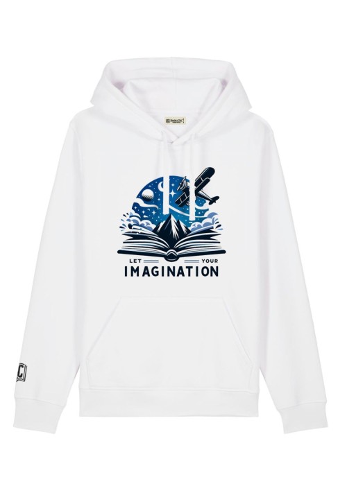 Sudadera hombre algodón orgánico Readers Club- Let your imagination 2