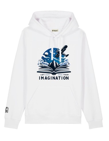 Sudadera hombre algodón orgánico Readers Club- Let your imagination