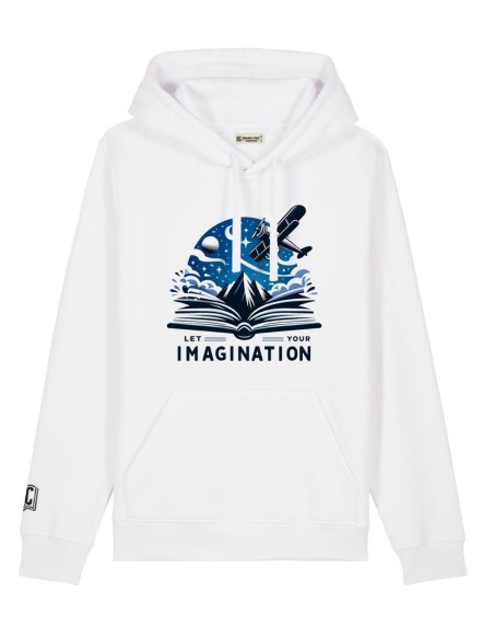 Sudadera hombre algodón orgánico Readers Club- Let your imagination