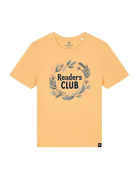 Camiseta mujer algodón orgánico Readers Club-Leaves and letters