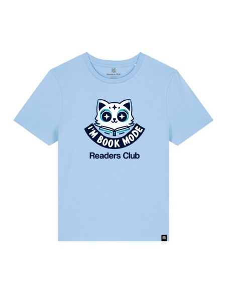 Camiseta mujer algodón orgánico Readers Club- Kitten Reader