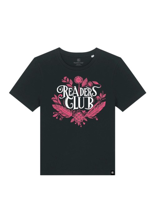Camiseta mujer algodón orgánico Readers Club-Feathers and flowers 2