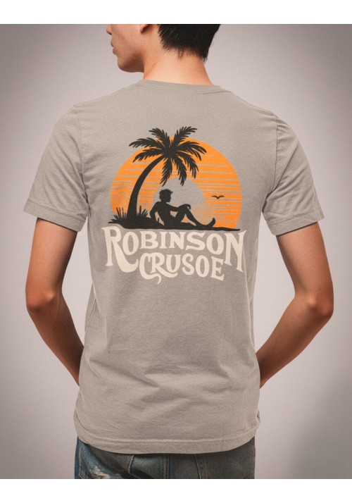 Camiseta hombre algodón orgánico Readers Club Robinson Crusoe 2
