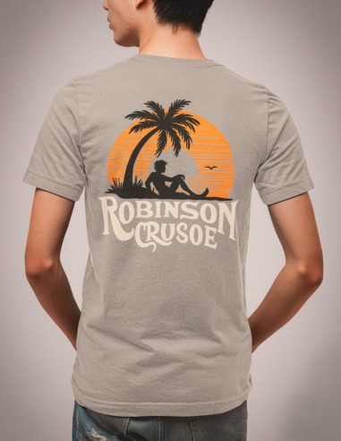 Camiseta hombre algodón orgánico Readers Club Robinson Crusoe