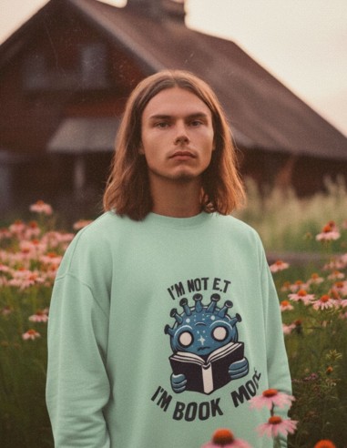 Sudadera algodón orgánico hombre Readers Club- I´m not E.T