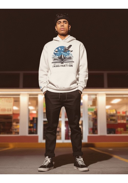 Sudadera hombre algodón orgánico Readers Club- Let your imagination