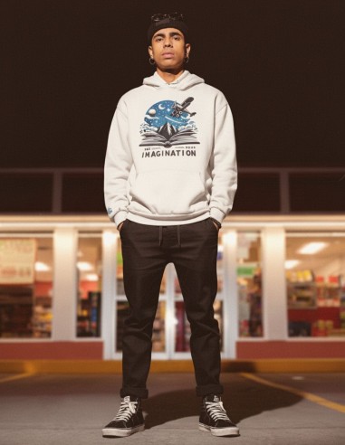 Sudadera hombre algodón orgánico Readers Club- Let your imagination