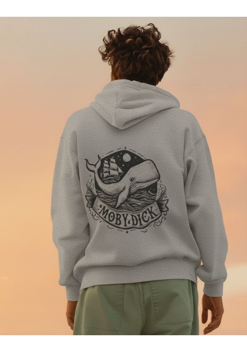 Sudadera hombre algodón orgánico Readers Club-Moby Dick