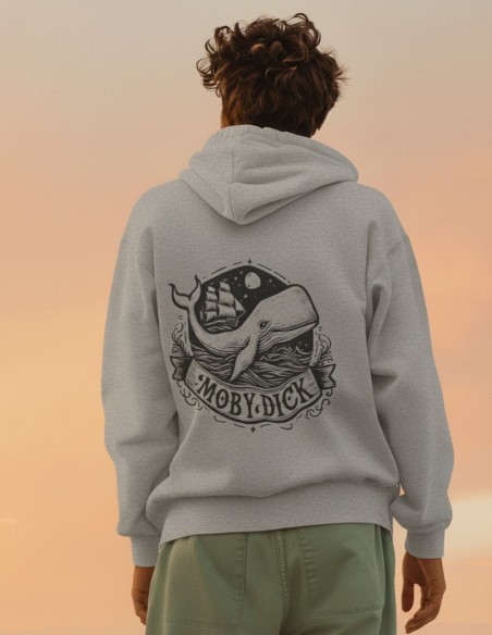 Sudadera hombre algodón orgánico Readers Club-Moby Dick