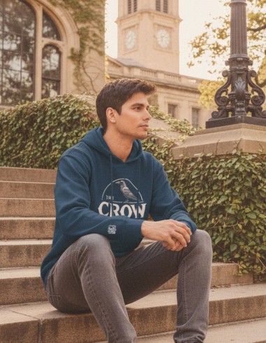 Sudadera hombre algodón orgánico Readers Club- The Crow