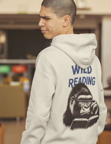 Sudadera algodón orgánica hombre Readers Club- Wild Reading