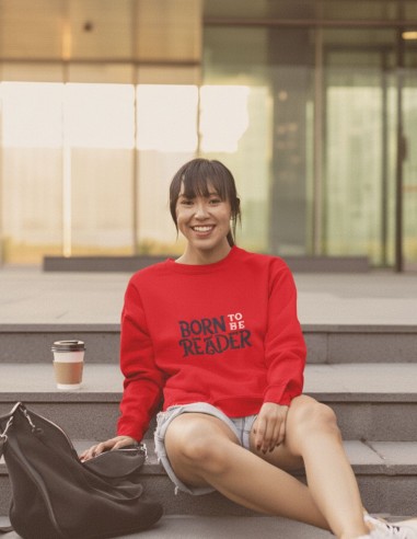 Sudadera mujer algodón orgánico Readers Club-Born to be Reader