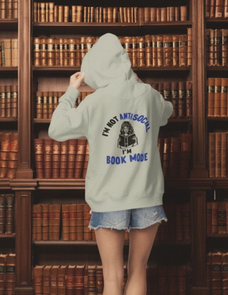 Sudadera mujer algodón orgánico Readers Club-I´m not antisocial