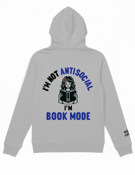 Sudadera mujer algodón orgánico Readers Club-I´m not antisocial