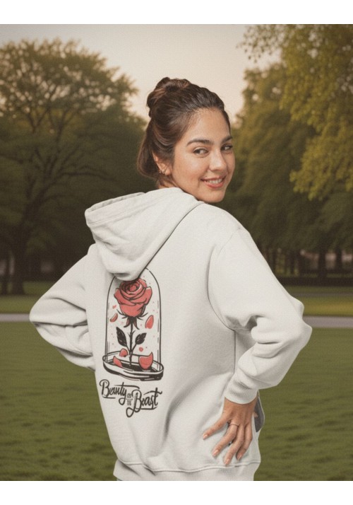 Sudadera mujer algodón orgánico Readers Club-Beauty and The Beast