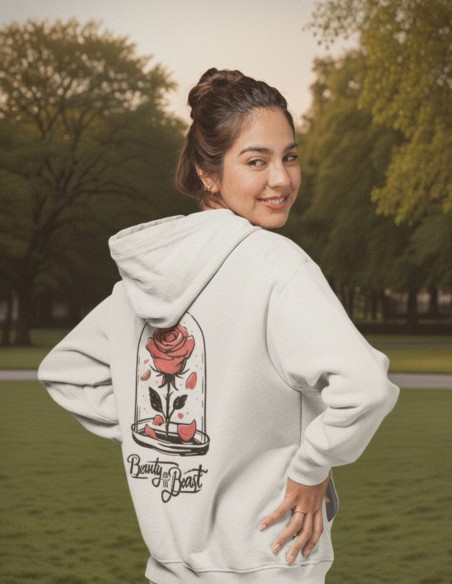 Sudadera mujer algodón orgánico Readers Club-Beauty and The Beast