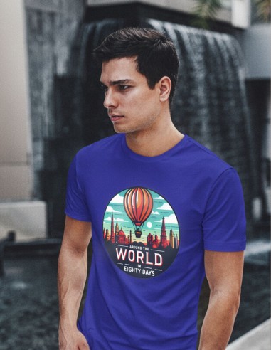 sudadera algodón orgánico hombre Readers Club Around the world in eighty days