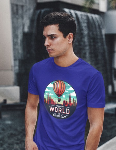 sudadera algodón orgánico hombre Readers Club Around the world in eighty days