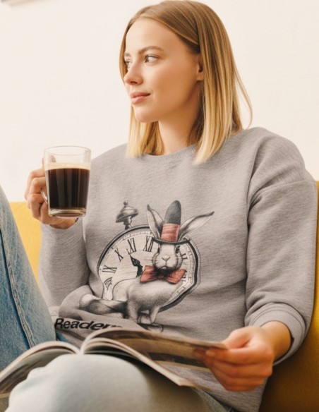 Sudadera mujer Readers Club White Rabbit Algodon ecologico